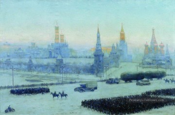 moscou matin 1942 Konstantin Yuon russe Peinture à l'huile